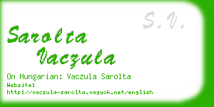 sarolta vaczula business card